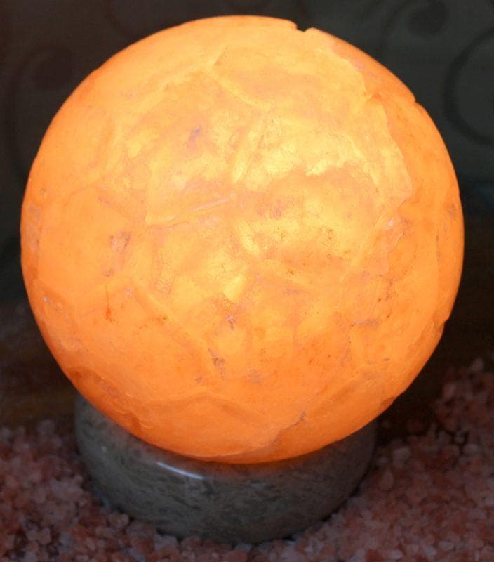 Himalayan Salt Soccer Ball Lamp - The House of Awareness