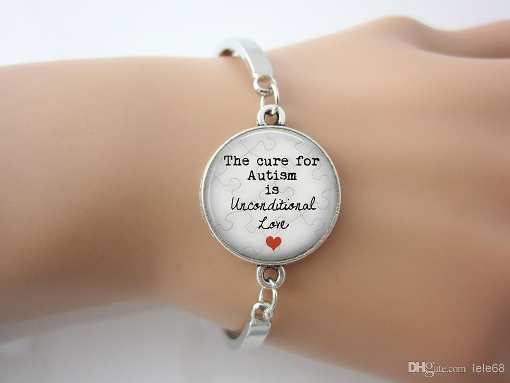 The Cure for Autism is Unconditional Love Pendant bangle - The House of Awareness