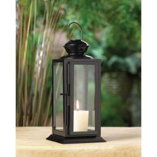 Set of 2 Black Colonial Rectangle Lanterns - The House of Awareness