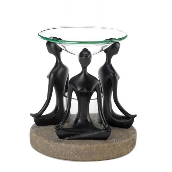 Yoga Lotus Pose Oil Warmer with 1 Tea Light and Choice of Oil - The House of Awareness