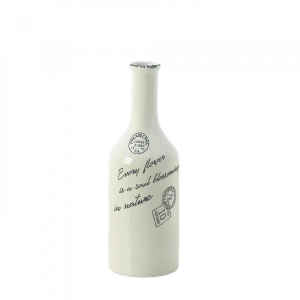 Cargo White Porcelain Stamped Vase - The House of Awareness