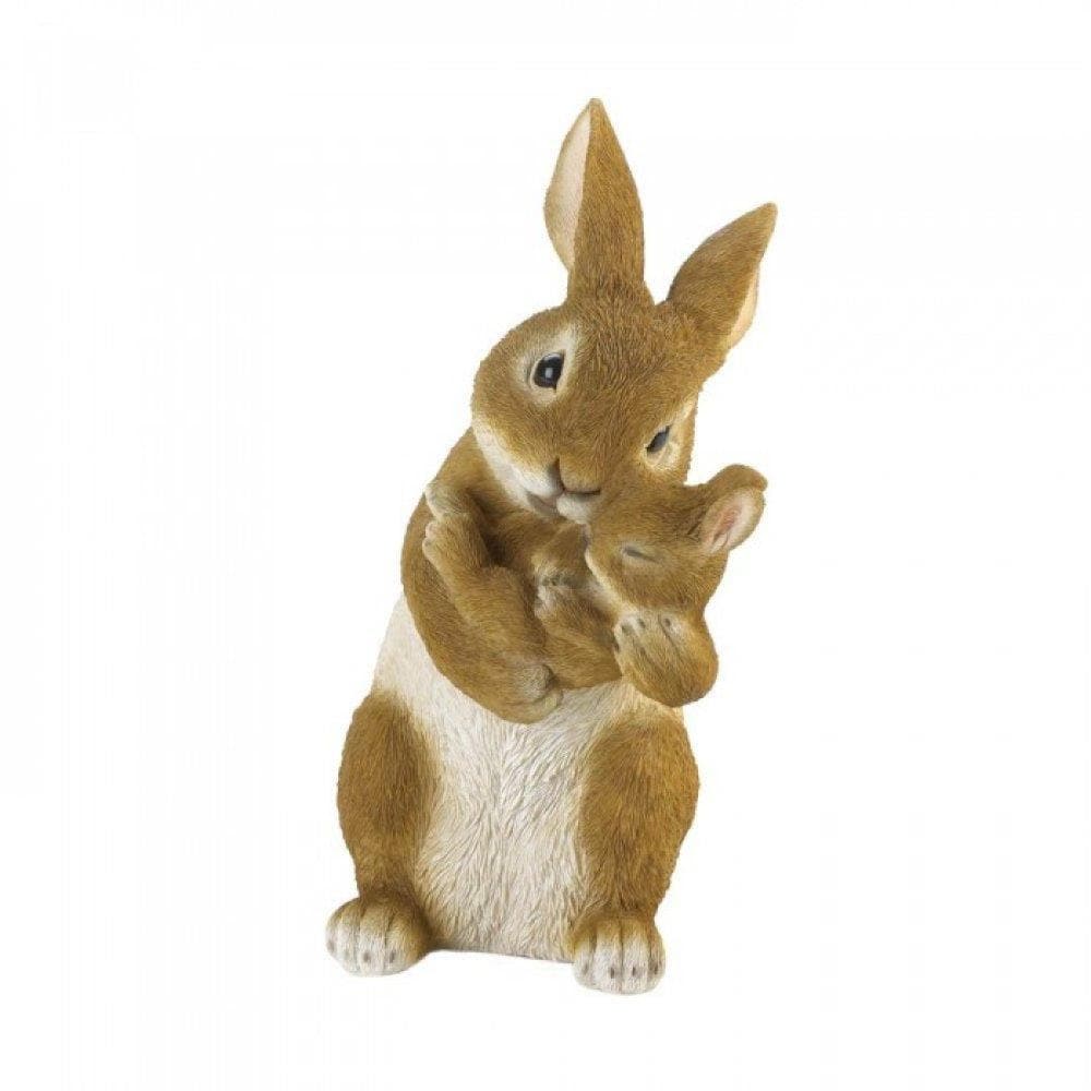 Mom And Baby Time Cuddle Time Rabbit Figurine - The House of Awareness