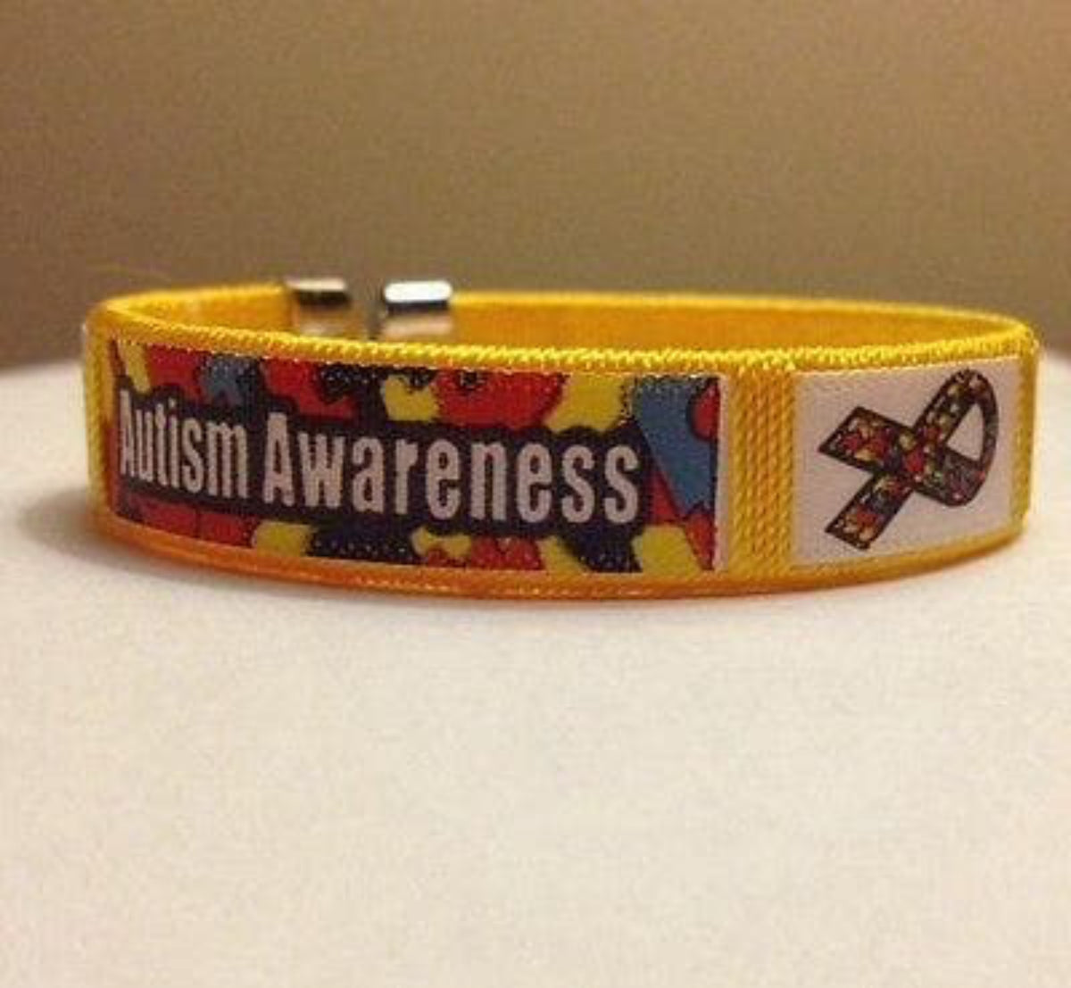 Fabric Autism and Asperger Awareness Bangle Bracelet - The House of Awareness