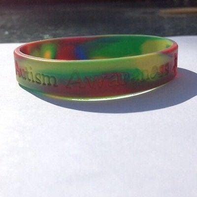 2 Autism Awareness Silicone Adult Size Bracelets - The House of Awareness