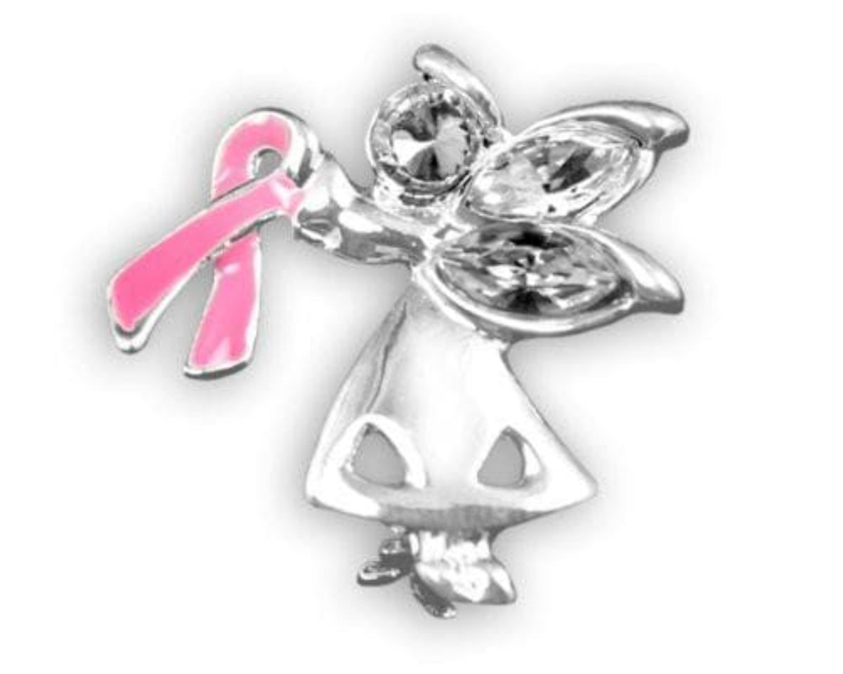 Breast Cancer Pin - Angel By My Side - The House of Awareness