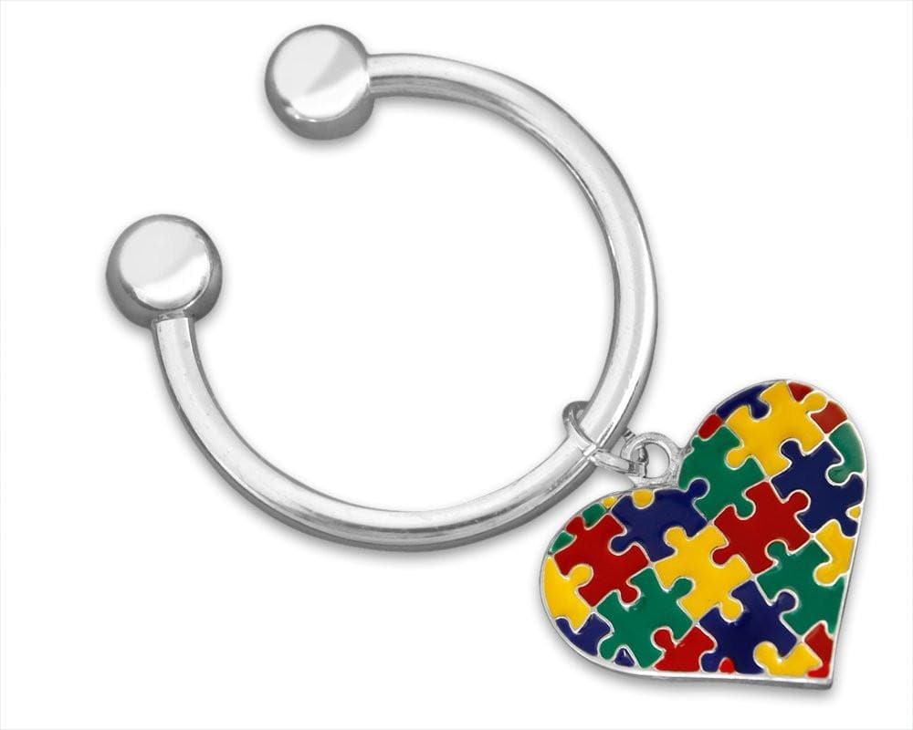 Autism Multicolored Puzzle Piece Key Chain - The House of Awareness
