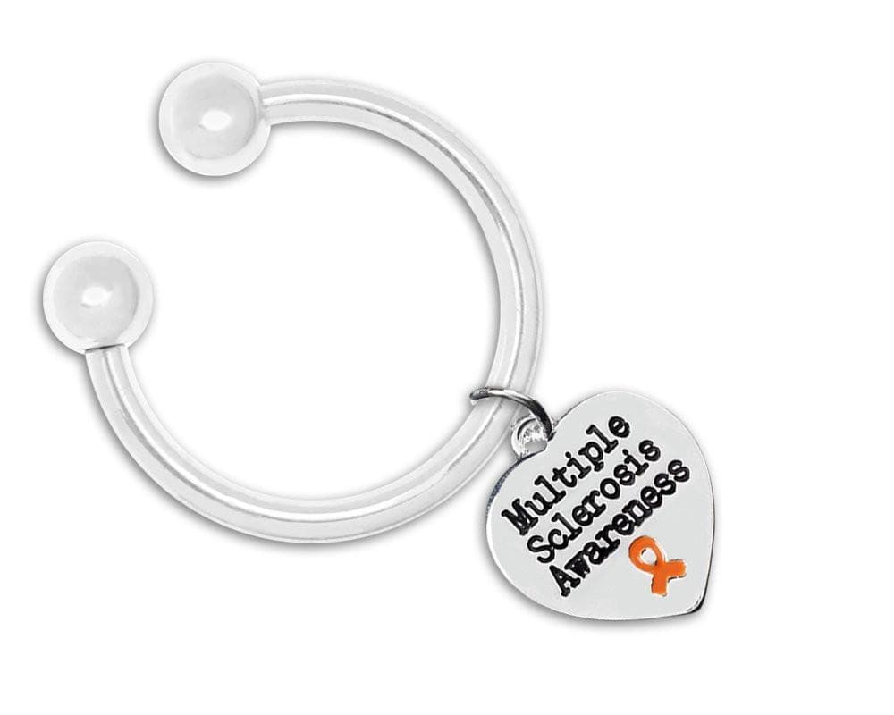 Multiple Sclerosis Awareness Heart Key Chain - The House of Awareness
