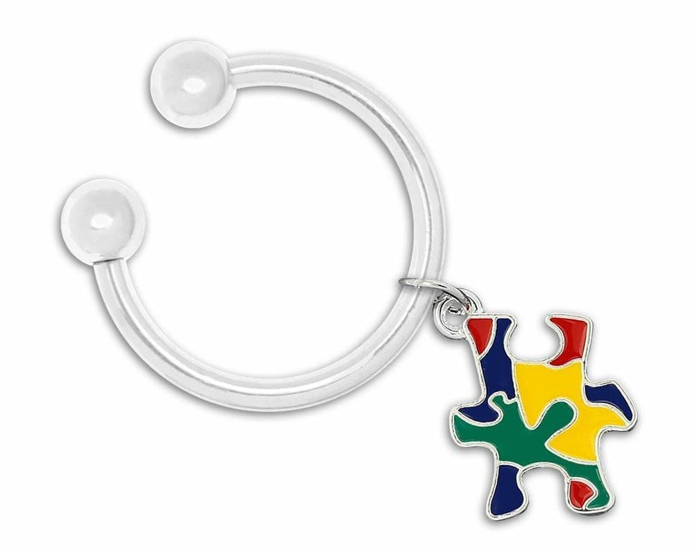 Colored Puzzle Piece Autism Awareness Key Chain - The House of Awareness