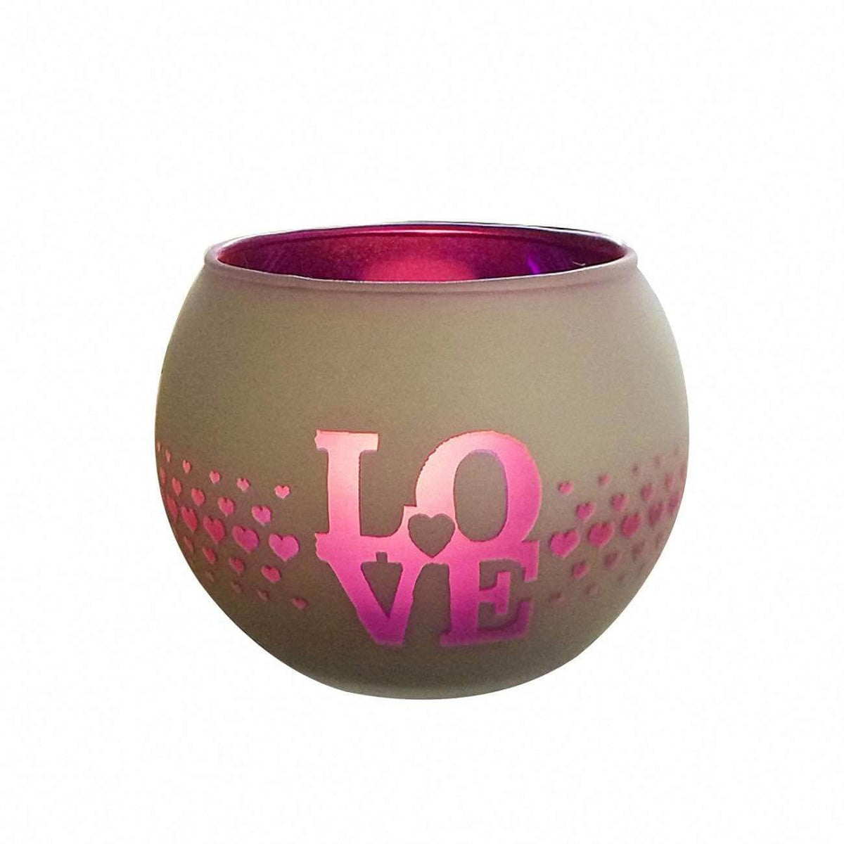 Mosaic Glass Love Candle Holder - The House of Awareness