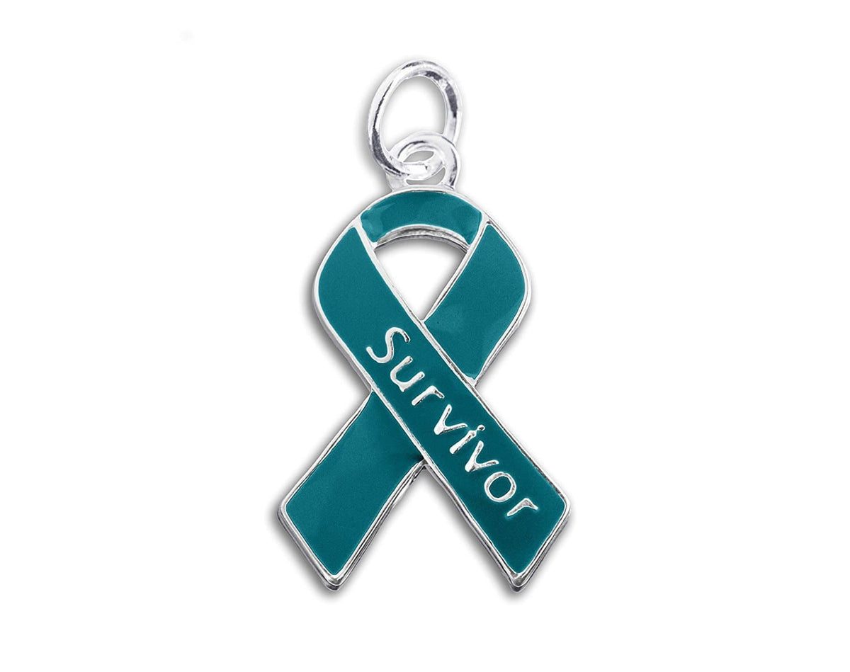 Teal Ribbon Survivor Charm - The House of Awareness
