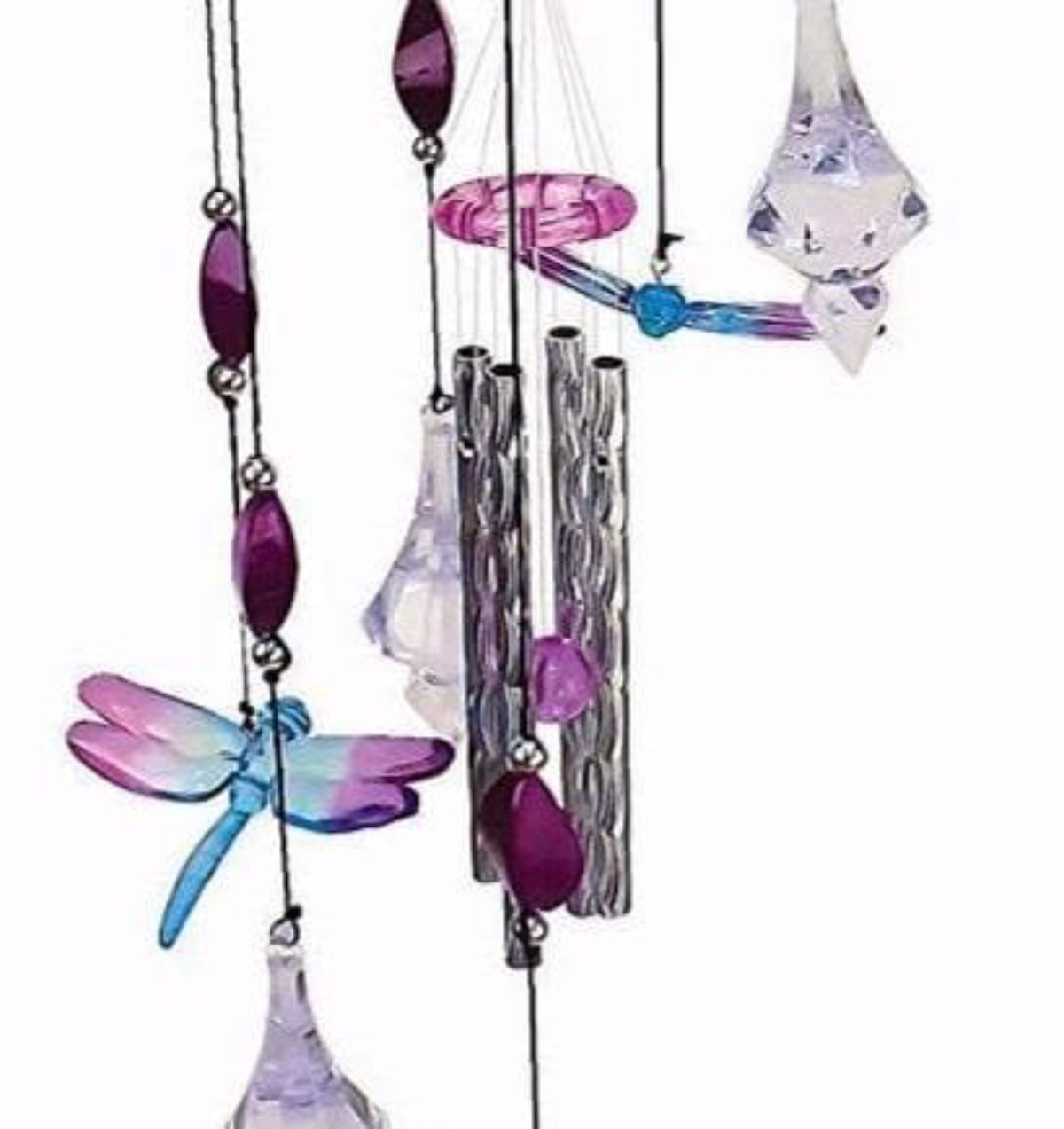 Colorful Dragonfly Cascading Wind Chime- The House of Awareness