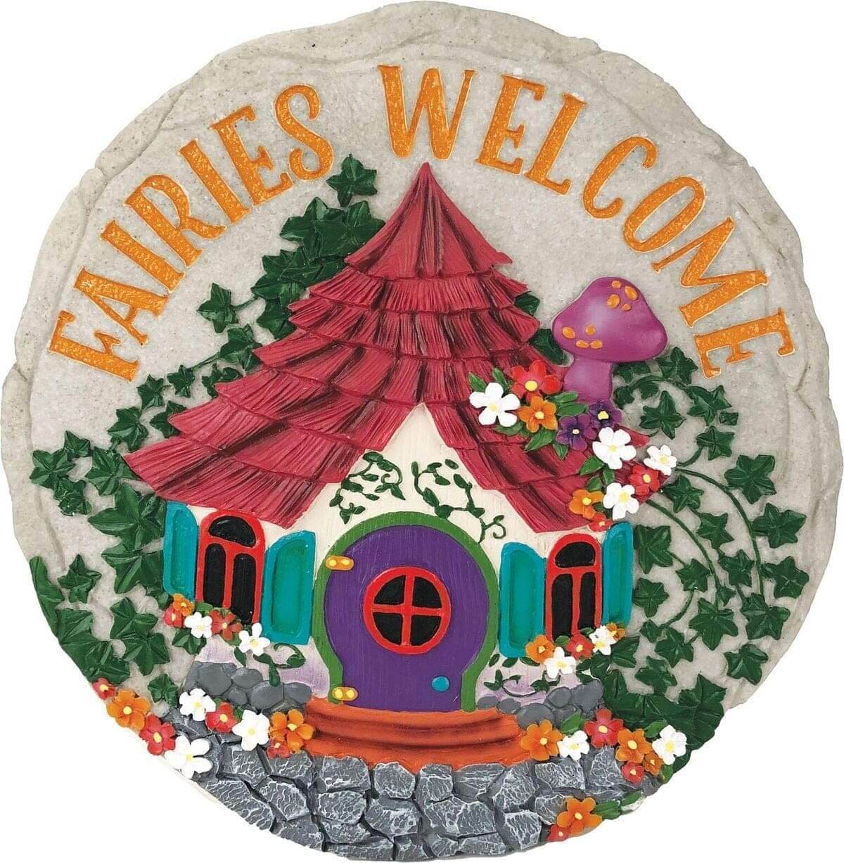 Fairies Welcome Decorative Garden Stone- The House of Awareness
