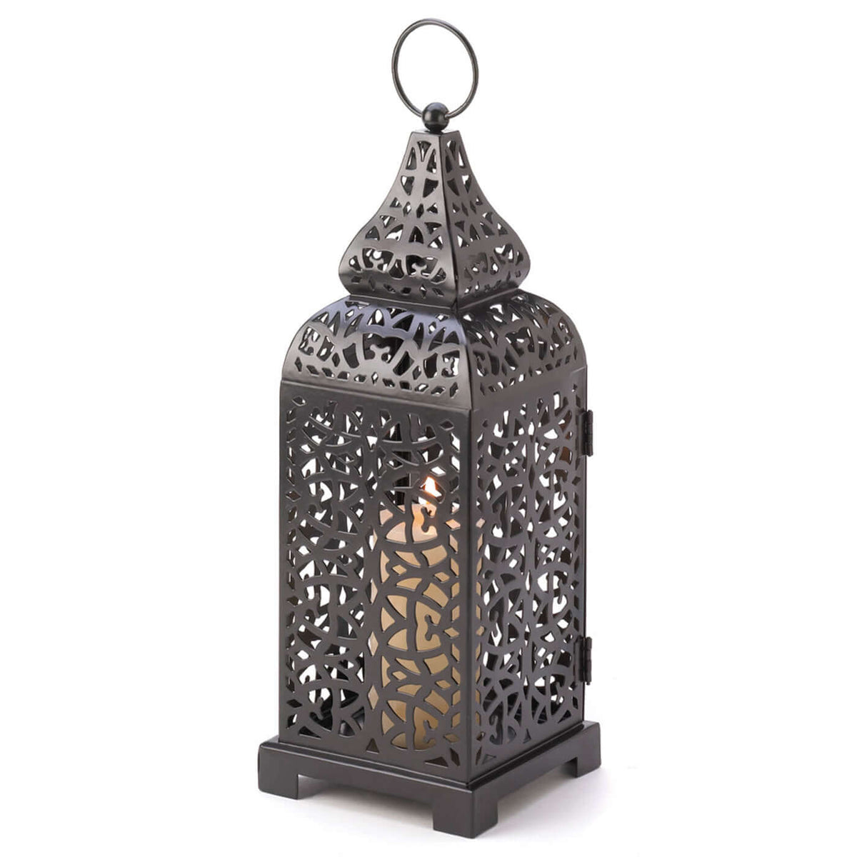 Black Moroccan Candle Lantern- The House of Awareness