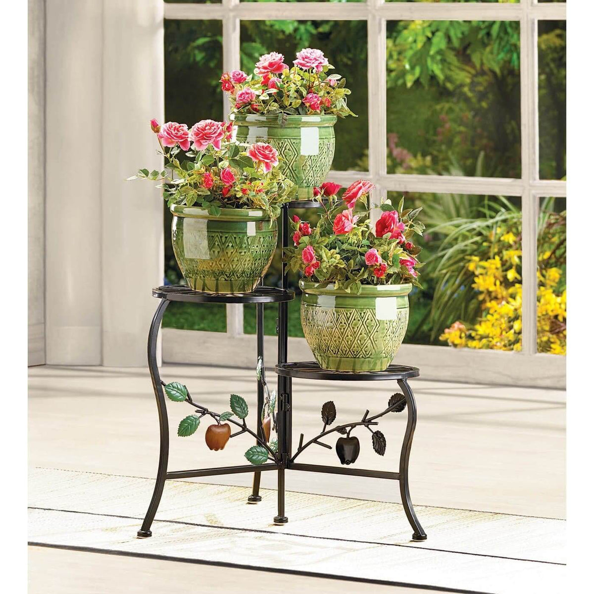 Country Apple 3-Tier Plant Stand