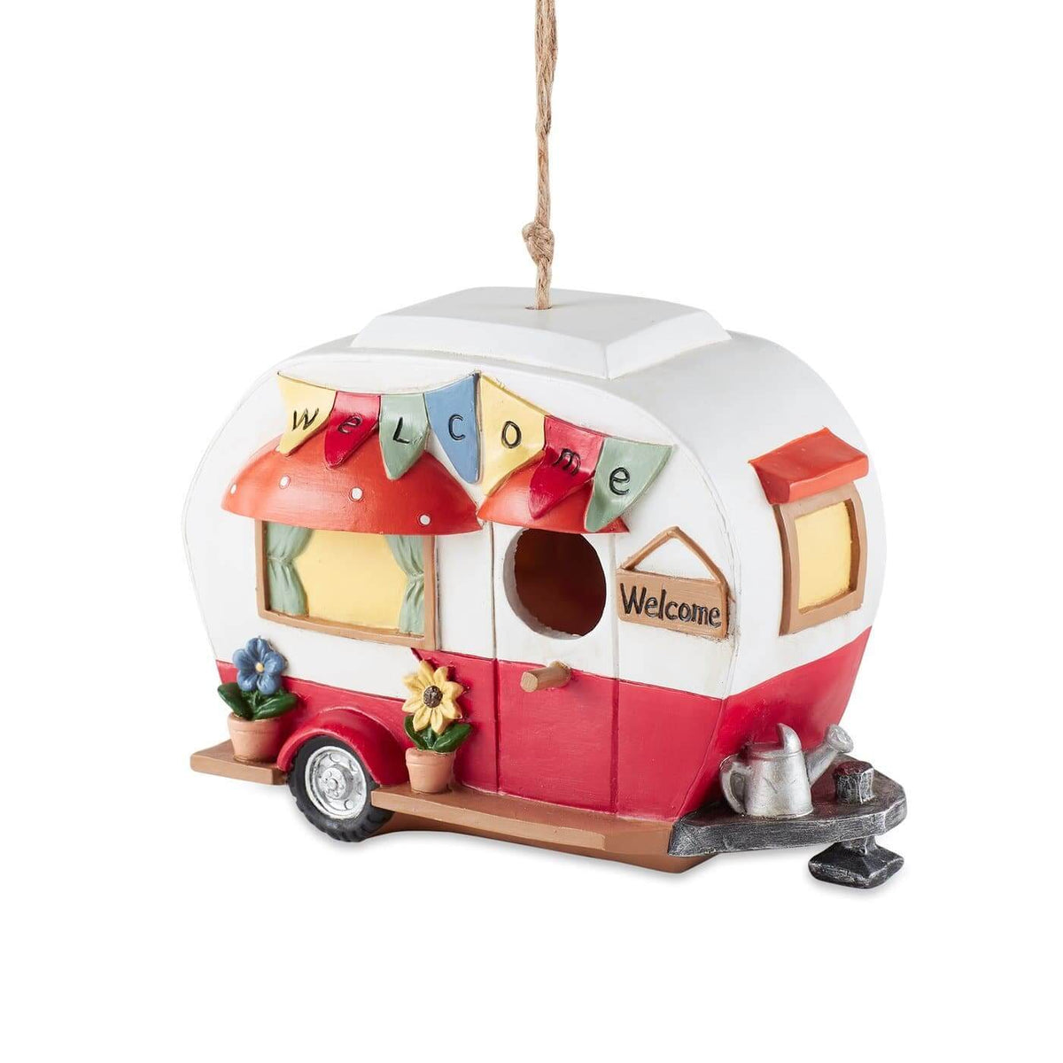 Red and White Camper Birdhouse- The House of Awareness