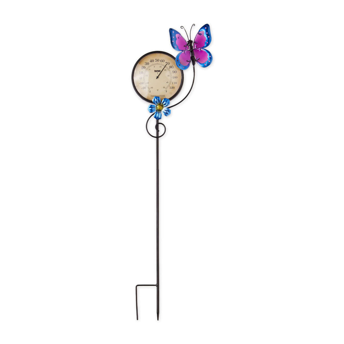 Butterfly and Dragonfly Thermometer Garden Stake - The House of Awareness
