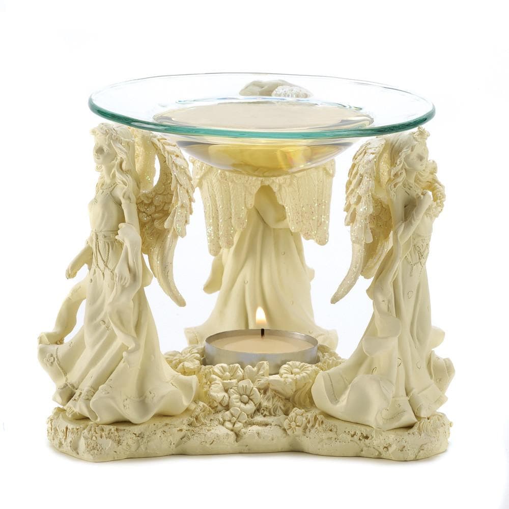 Angelic Trio Oil Warmer with 1 Tea Light and Choice of Oil - The House of Awareness