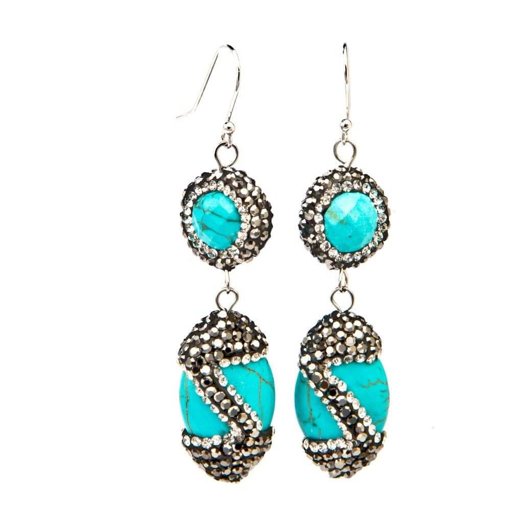 Designer Isis Turquoise Earrings - The House of Awareness