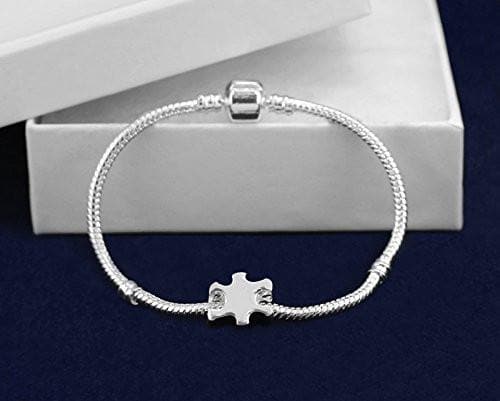Chunky Charm Autism Puzzle Piece Bracelet - The House of Awareness