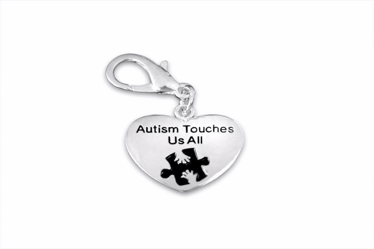 Autism Awareness Hanging Heart Charm - The House of Awareness