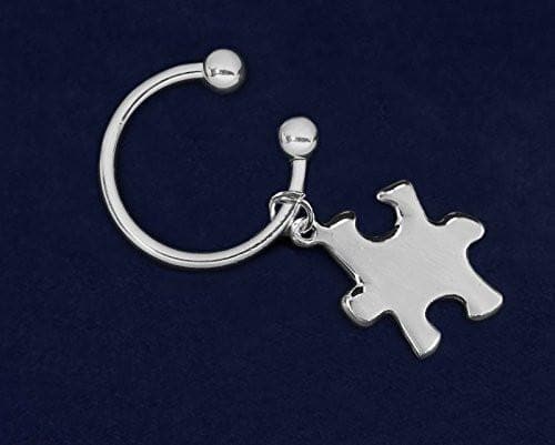 Puzzle Piece Horseshoe Key Chain - The House of Awareness