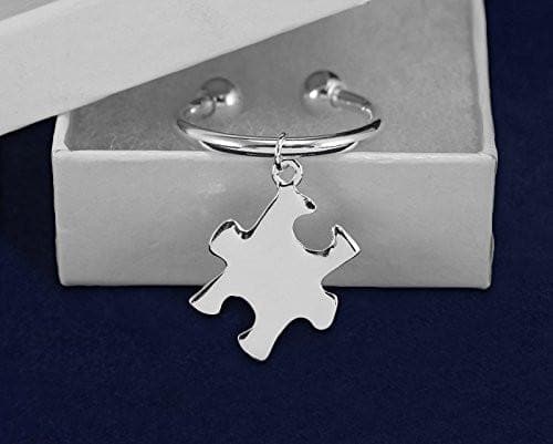 Puzzle Piece Horseshoe Key Chain - The House of Awareness