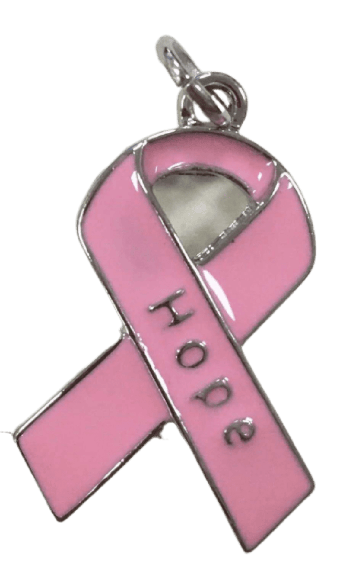 Breast Cancer Awareness Pink Ribbon Hope Charm Necklace- The House of Awareness
