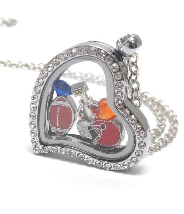 Heart Charm Locket for Football Lovers - The House of Awareness