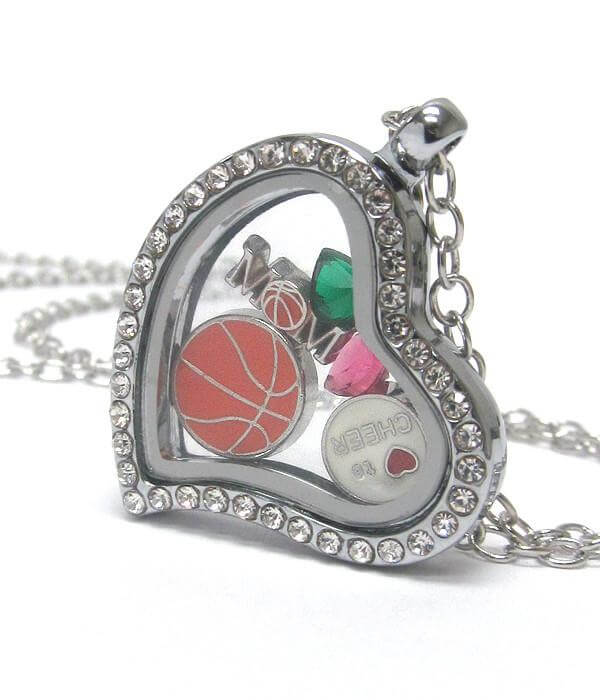 Heart Charm Locket for a Basketball Mom - The House of Awareness