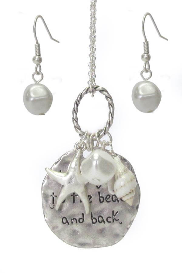 Sealife Theme Multi Charm Pendant Necklace Set - Love you to the beach and back - The House of Awareness