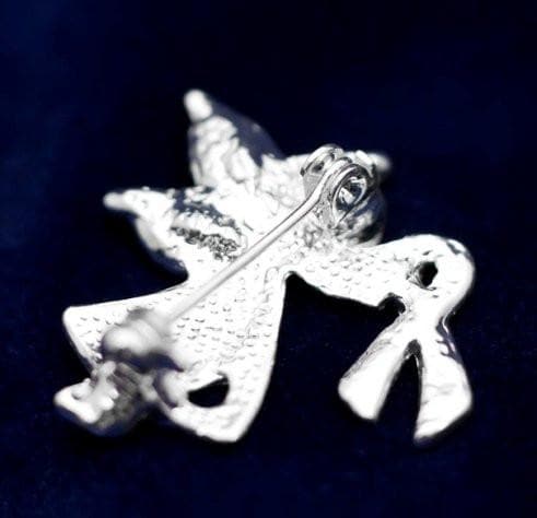 Silver Ribbon Pin for Autism Awareness - The House of Awareness