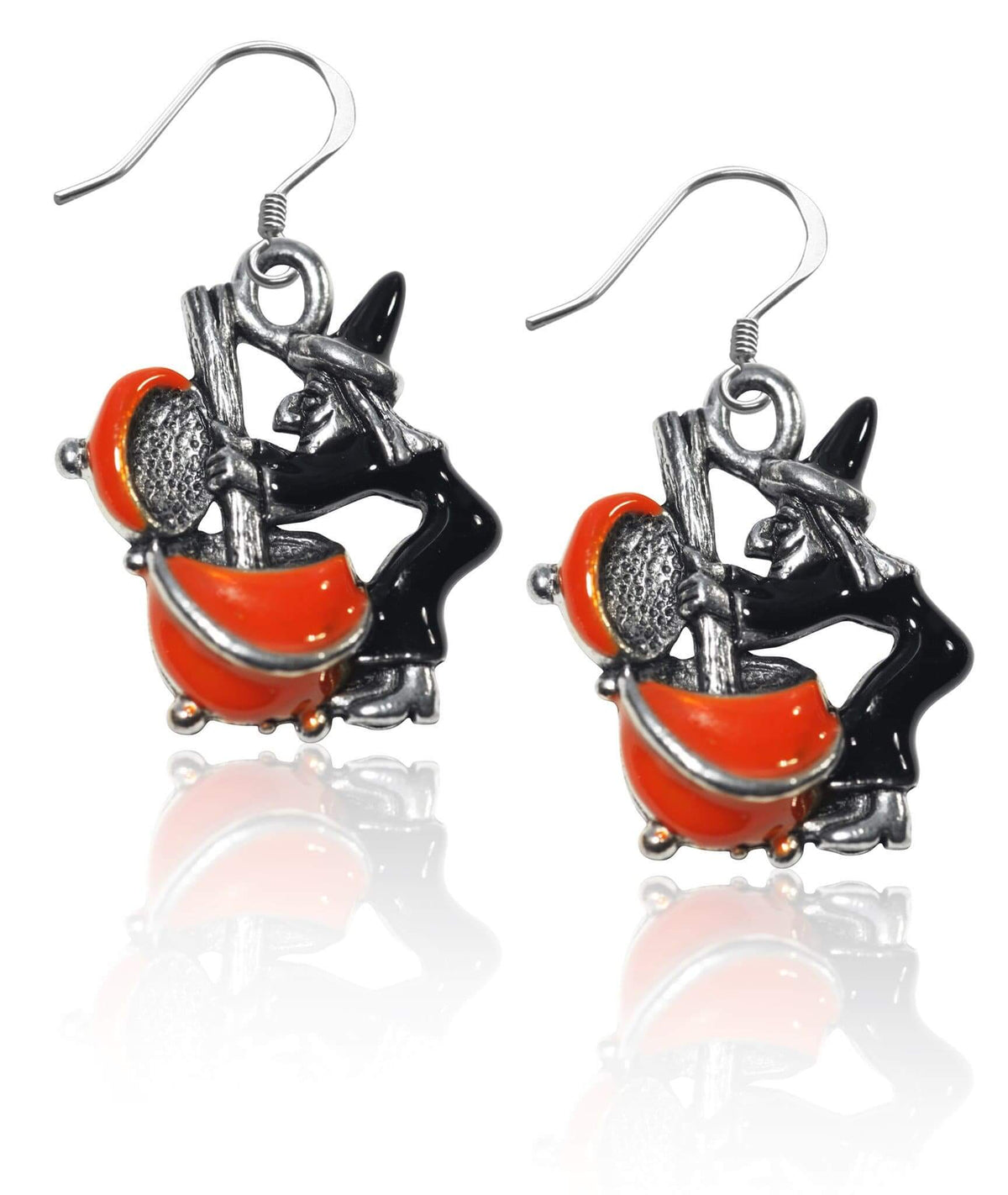Designer Silver Witch Charm Earrings - The House of Awareness
