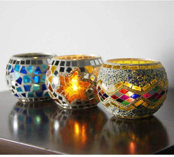 Beautiful Glass Mosaic Candle Holders for your Home and Office