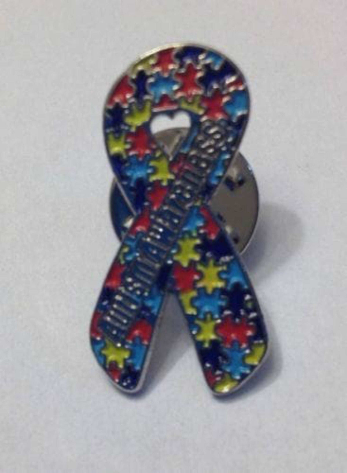 Aspergers Awareness Puzzle Pin with Words Autism Awareness - The House of Awareness