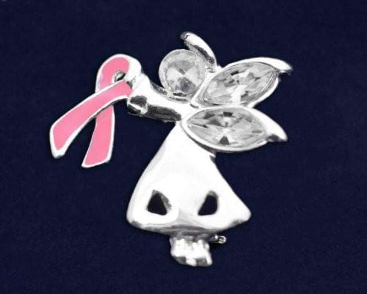 Breast Cancer Pin - Angel By My Side - The House of Awareness