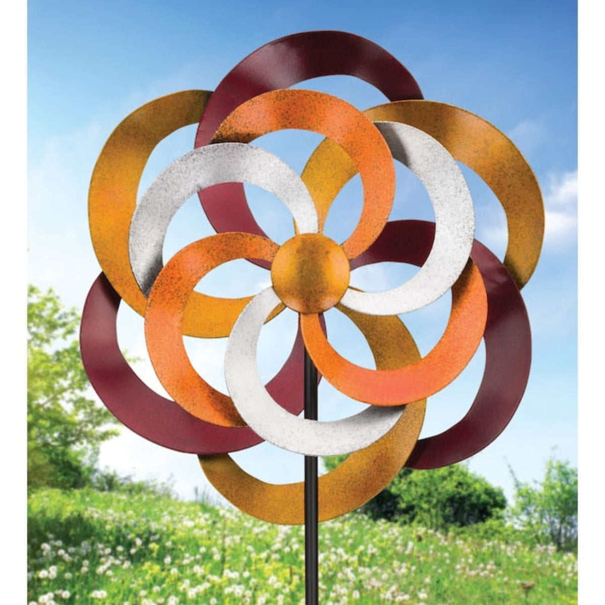  Swirl Garden Stake Wind Spinner-The House of Awareness