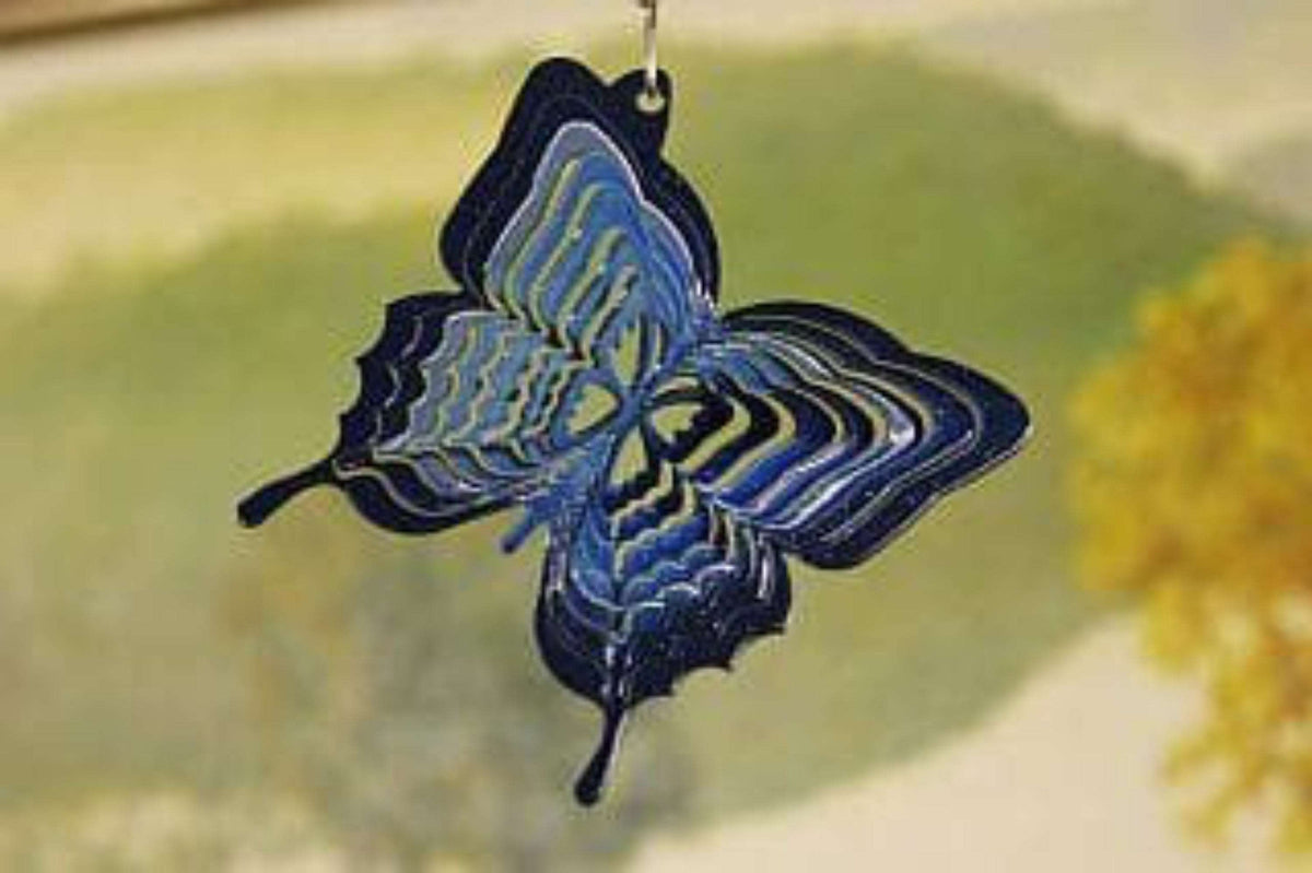 3" Blue Butterfly Wind Spinner - The House of Awareness