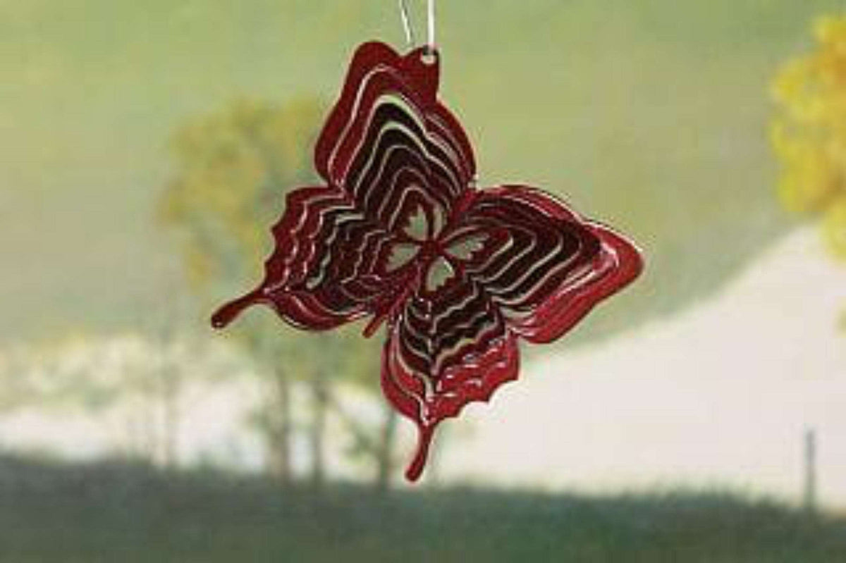 3" Red Butterfly Wind Spinner - The House of Awareness
