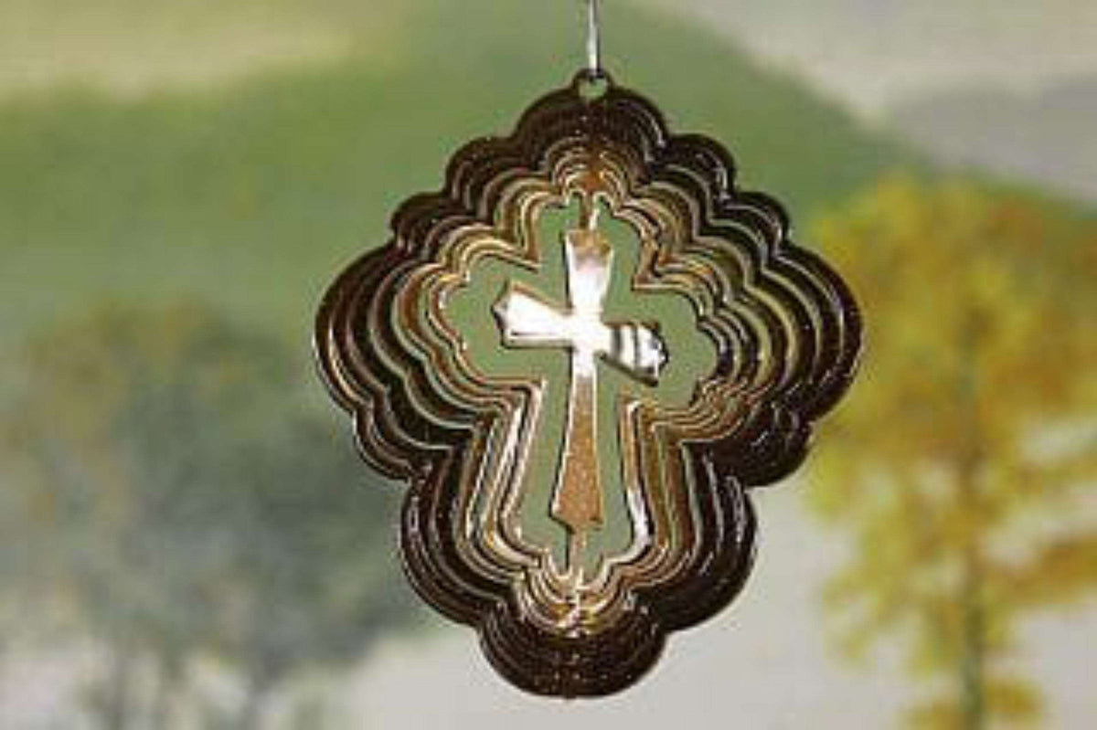 3" Copper Cross Wind Spinner - The House of Awareness