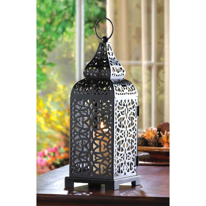 Black Moroccan Candle Lantern- The House of Awareness