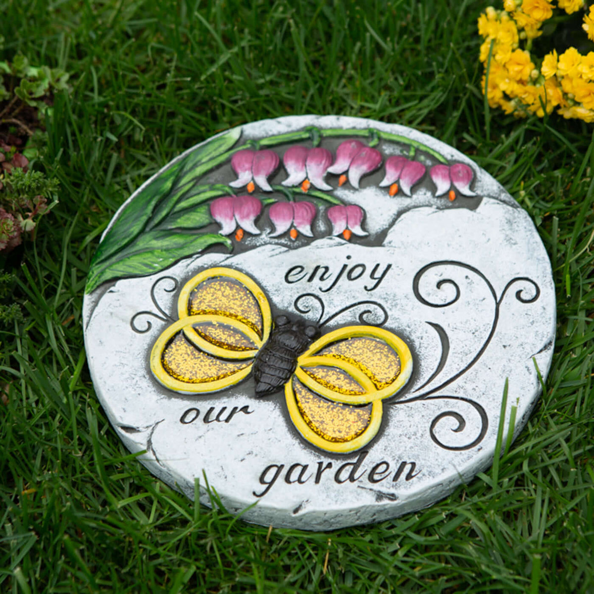 Enjoy Our Garden Butterfly Garden Stone