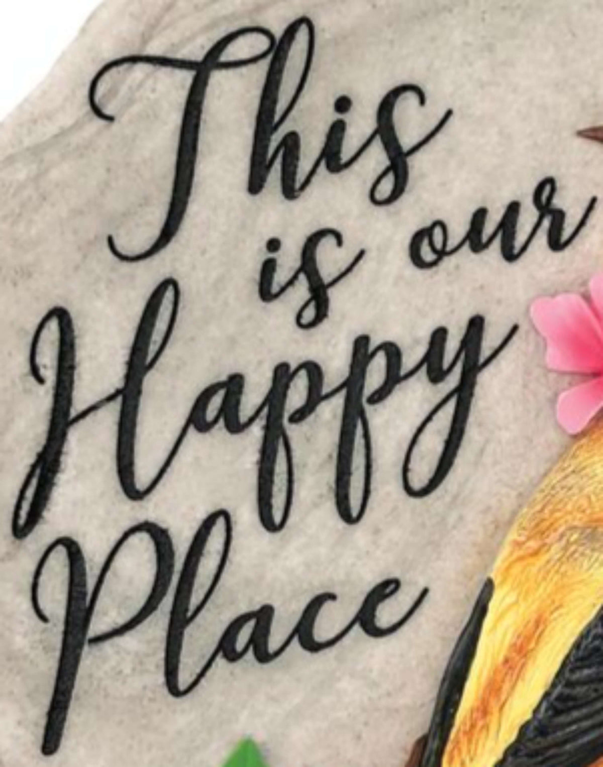 This is our Happy Place Decorative Garden Stone