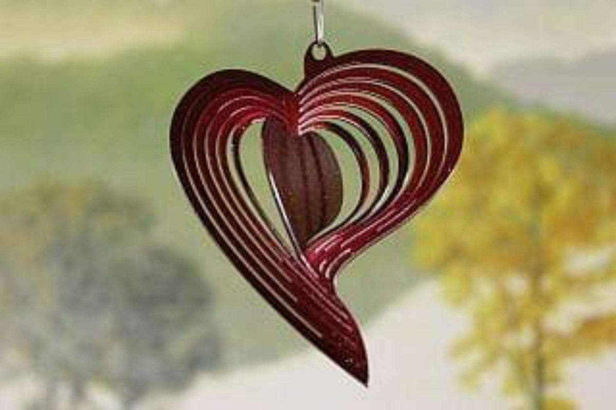 3" Red Heart Wind Spinner - The House of Awareness