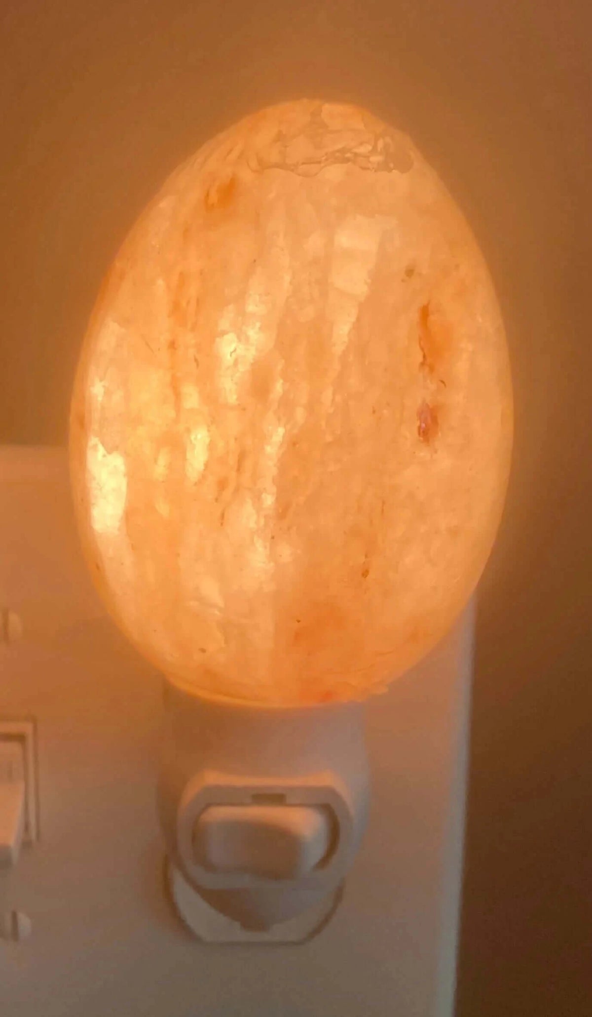 Set of 2 Himalayan Crystal Salt Egg Night Lights
