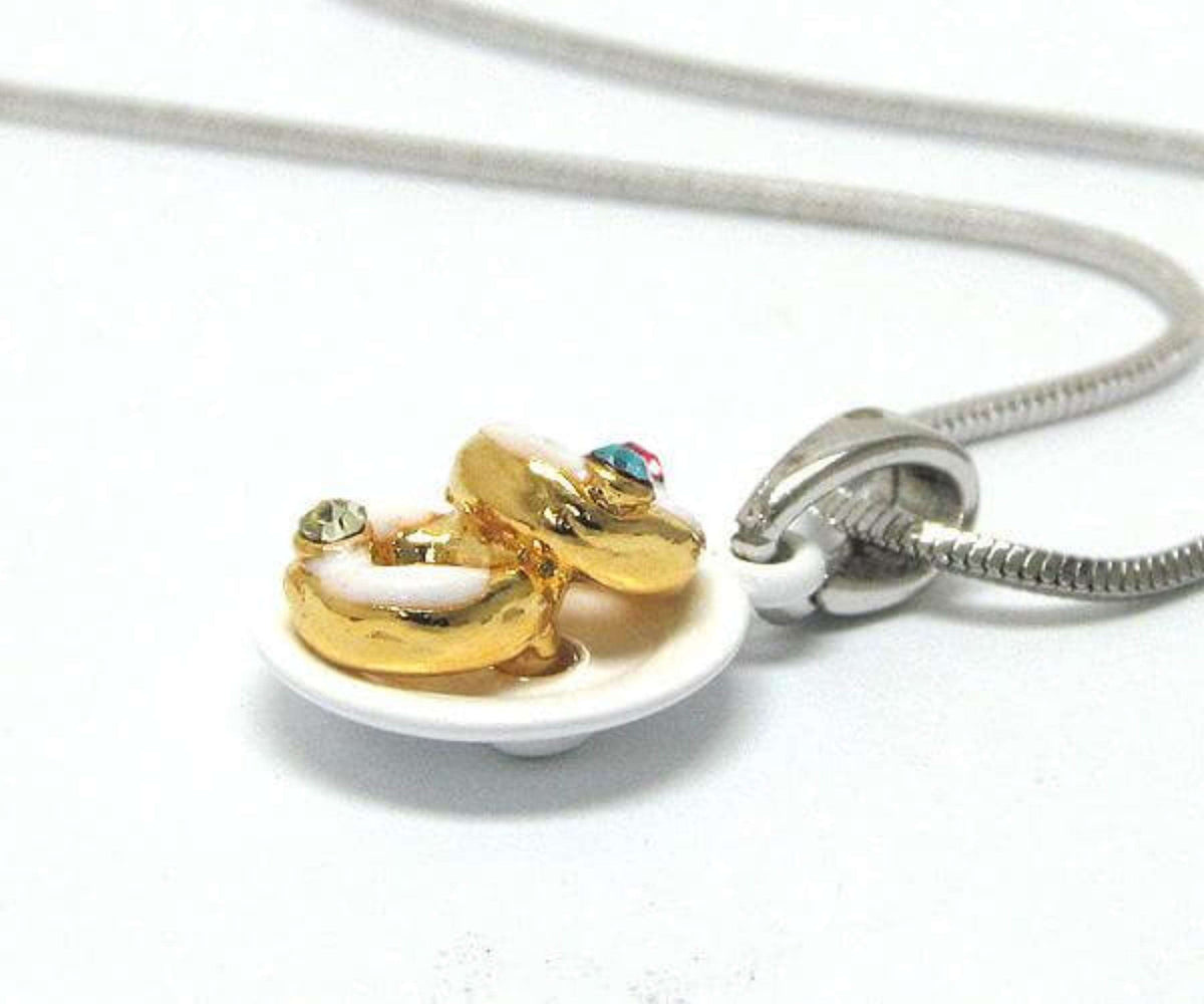 Children's Two Miniature Donuts Pendant Necklace - The House of Awareness