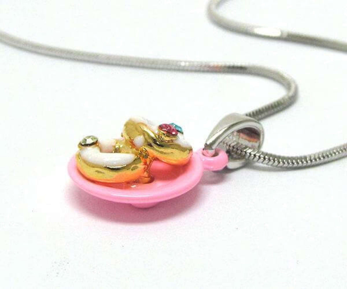 Children's Two Miniature Donuts Pendant Necklace - The House of Awareness