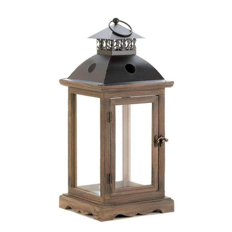 Large Rustic Wood Lantern - The House of Awareness