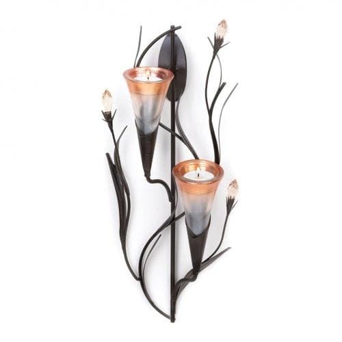 2 Dawn Lily Double Candle Wall Sconces - The House of Awareness