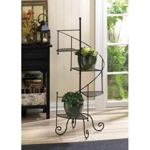 Black Helix Plant Stand - The House of Awareness