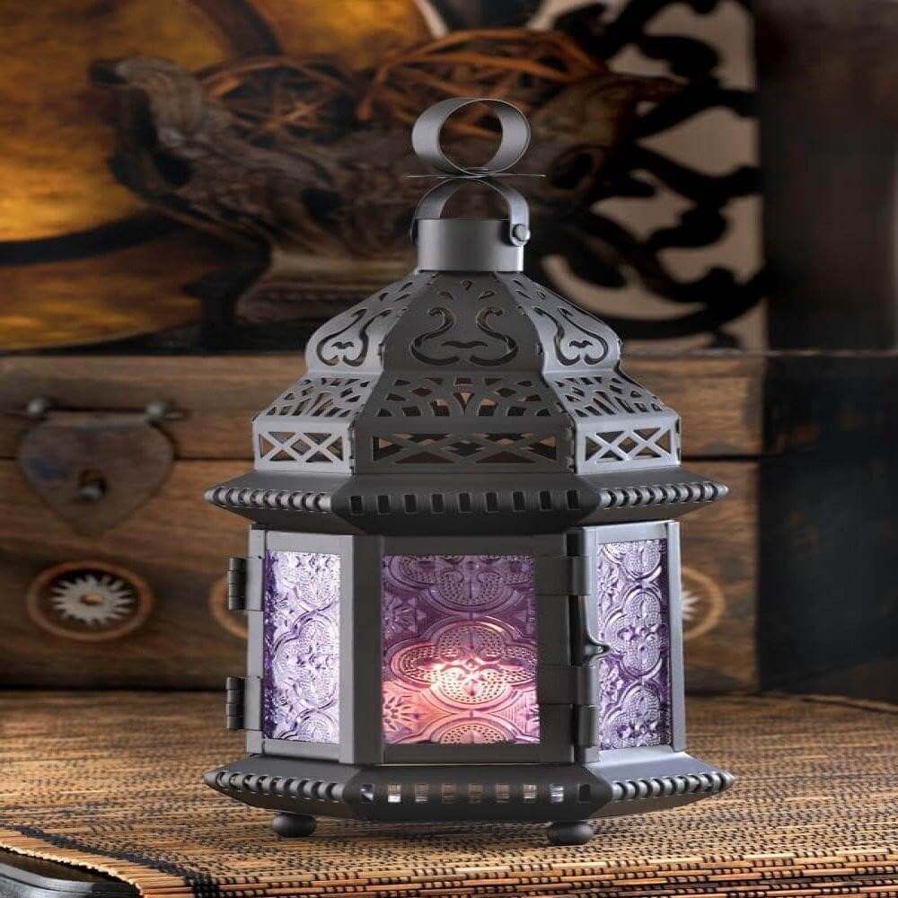 Purple Moroccan Style Lantern - The House of Awareness